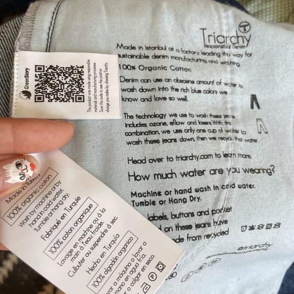 Triarchy Womens High Rise Trouser Jeans Denim Size 27 Dark Denim Classic Preppy - Picture 7 of 7